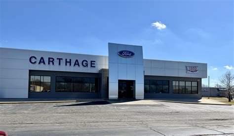 Wood Ford Carthage; Sales 417-955-6054; Service 417-955-6066; Parts 417-423-7712; 2920 South Grand Avenue , Carthage, MO 64836. . Wood ford carthage mo
